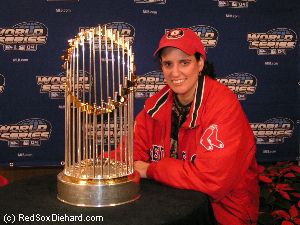 My trophy and me at Christmas at Fenway