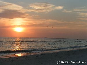 The sun sets on Fort Myers Beach