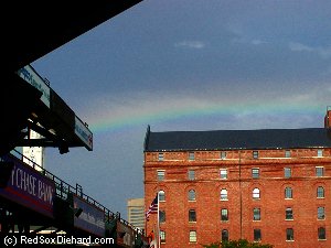 Rainbow over the warehouse