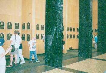 The Hall of Fame plaques