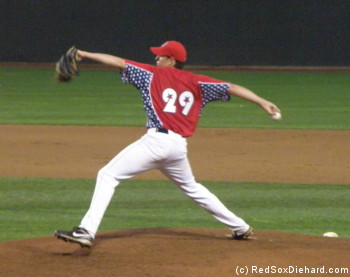 Kyle Weiland started the game for the Sea Dogs.
