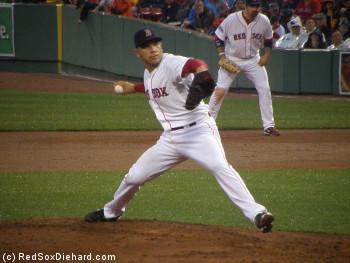 Alfredo Aceves pitched a 1-2-3 ninth.