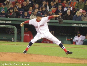 Clayton Mortensen makes his Red Sox debut in a 1936 throwback uniform.