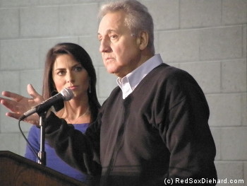 Jenny Dell and Rico Petrocelli addressed the crowd.