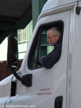 Truck driver Al Hartz is ready for the 1400-mile trip to Florida.