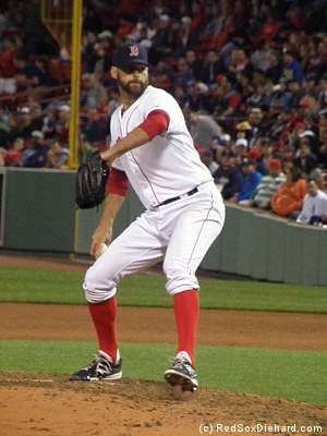 Burke Badenhop pitched in the top of the ninth.
