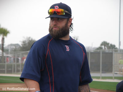 Mike Napoli's beard is coming in nicely after his off-season jaw surgery.