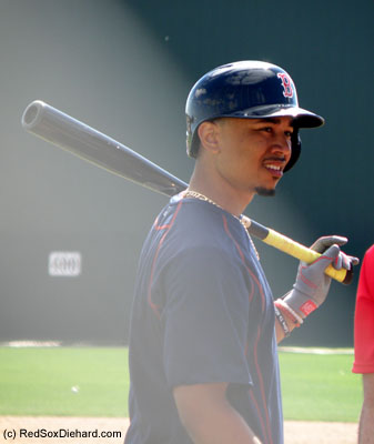Mookie Betts is one of the guys I'm most looking forward to seeing this year.  He runs, he hits, he makes amazing plays in the field, he bowls, and he can solve a Rubik's Cube in under two minutes. What's not to love? 