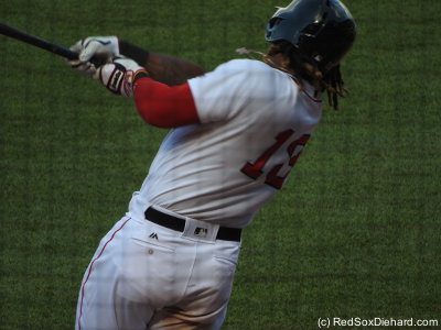 Hanley Ramirez belted his second double of the game in the eighth.  He had three hits and 2 RBI.
