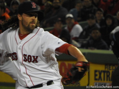 Heath Hembree pitched a 1-2-3 seventh inning, but then ran into trouble in the eighth.