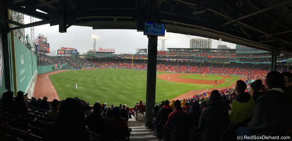 It was windy and rainy, even under the roof of Section 33.