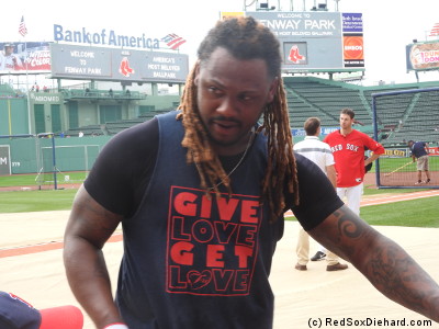 Hanley Ramirez signed a few autographs for fans before the game. By the end, he'd come up with an even better way to lift our spirits.
